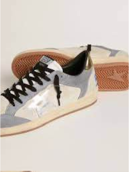 Golden Goose Ball Star in Purple Suede With Silver Star