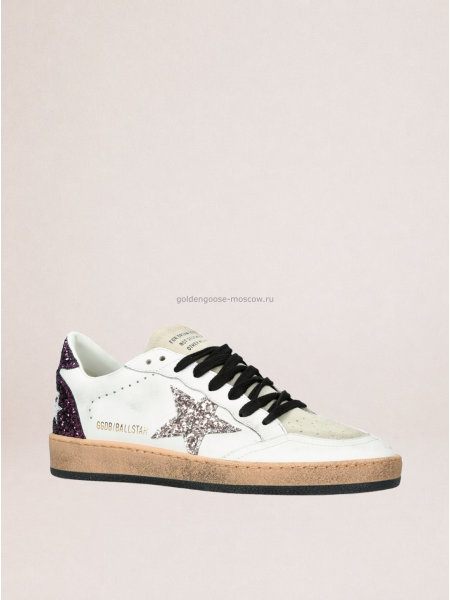 Golden Goose Ball Star Pink Glitter Hell Tab Golden Goose Ball Star Pink Glitter Hell Tab