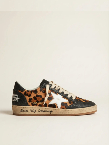 Golden Goose Ball Star Leopapd Print