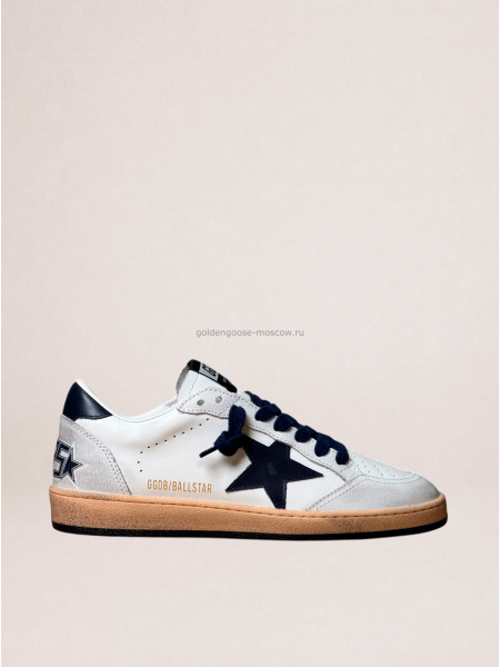 Golden Goose Ball Star Blue Leather Star