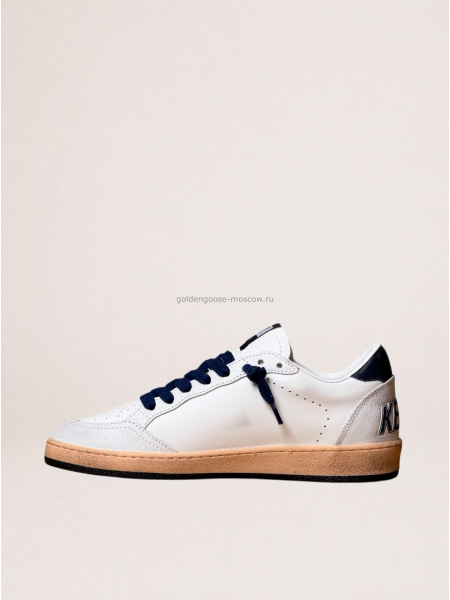 Golden Goose Mens Ball Star Blue Leather Star