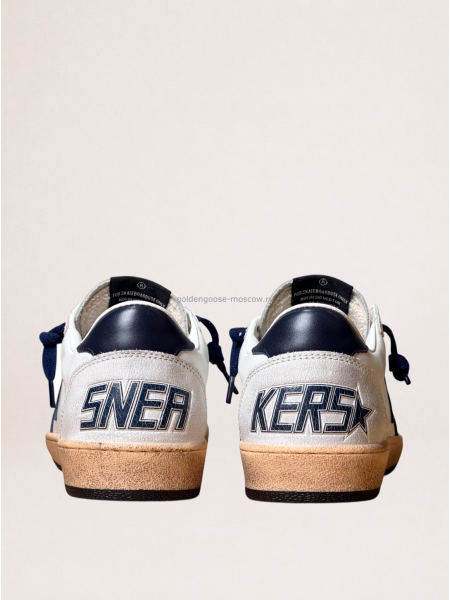 Golden Goose Mens Ball Star Blue Leather Star
