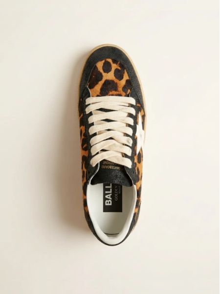 Golden Goose Ball Star Leopapd Print