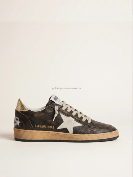 Golden Goose Ball Star Brown Nappa