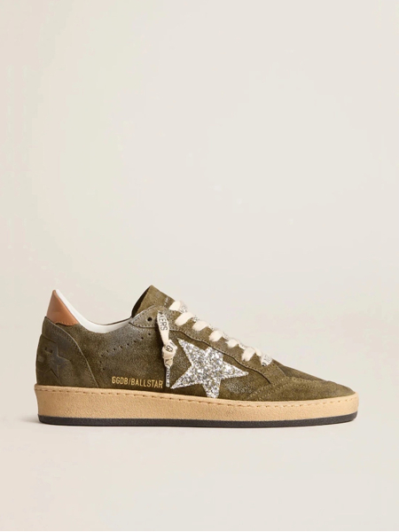 Golden Goose Ball Star Suede Khaki