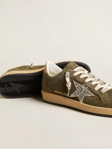 Golden Goose Ball Star Suede Khaki