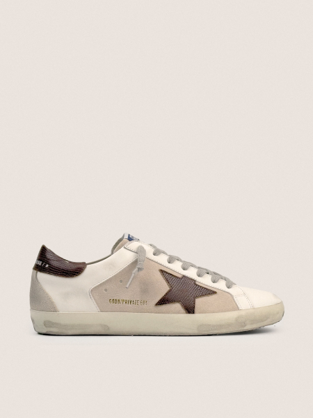 Golden Goose Men`s Super Star Brown Star