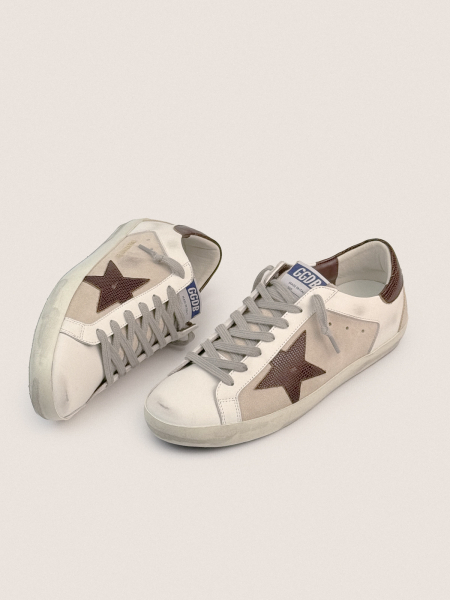 Golden Goose Men`s Super Star Brown Star
