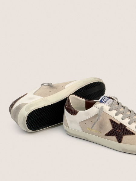 Golden Goose Men`s Super Star Brown Star