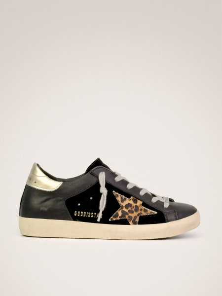 Golden Goose Super Star Black Leo Star