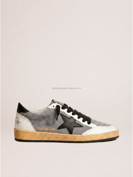 Golden Goose Ball Star Gray Nappa Black Star