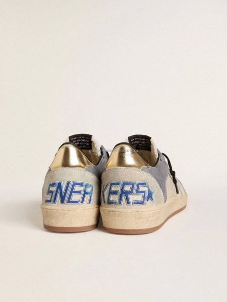 Golden Goose Ball Star in Purple Suede With Silver Star