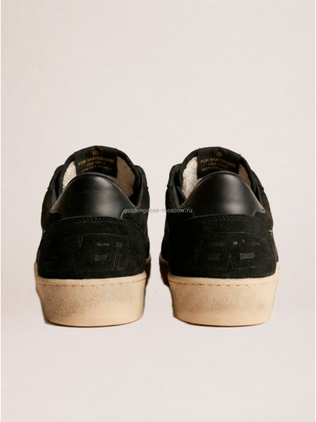 Golden Goose Ball Star Sneakers in Black Suede With Black Crystal Star Golden Goose Ball Star Sneakers in Black Suede With Black Crystal Star