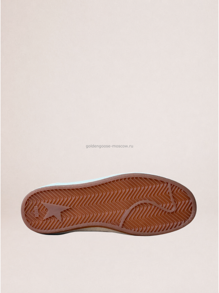 Golden Goose Ball Star in White Leather With Mint Green Heel Tab and Silver Star