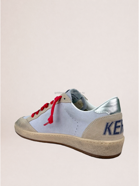 Golden Goose Ball Star Sneakers in Lilac Suede With White Star