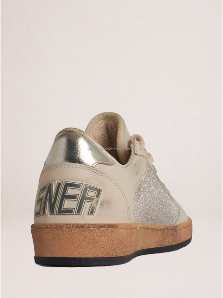 Golden Goose Ball Star in Dark Grey Glitter With Dark Grey Star Golden Goose Ball Star in Dark Grey Glitter With Dark Grey Star
