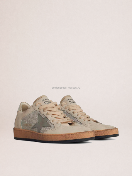 Golden Goose Ball Star in Dark Grey Glitter With Dark Grey Star Golden Goose Ball Star in Dark Grey Glitter With Dark Grey Star