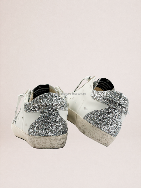 Golden Goose Super-Star Wmns White Silver Glitters