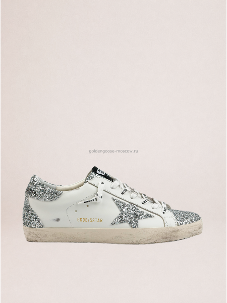 Golden Goose Super-Star Wmns White Silver Glitters