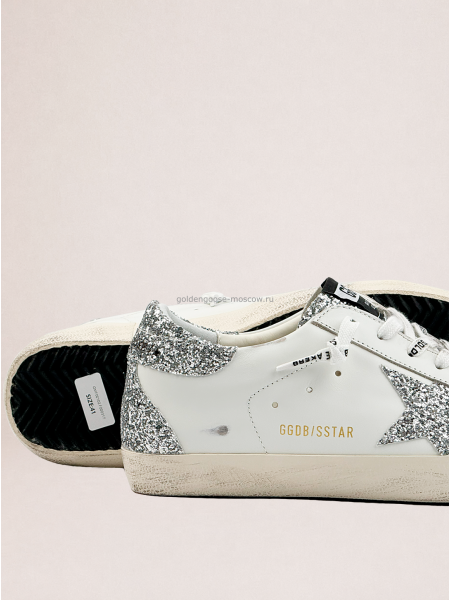 Golden Goose Super-Star Wmns White Silver Glitters