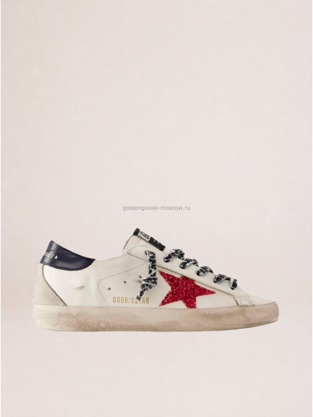 Golden Goose Super Star Red Glitter Star