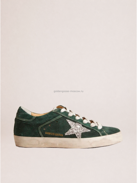 Golden Goose Super Star Suede Green