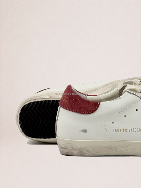 Golden Goose Super-Star Beige Silver Glitter Star