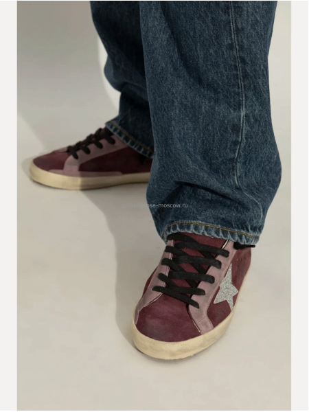 Golden Goose Super Star Suede Burgundy