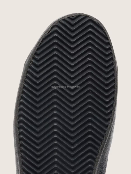 Golden Goose Mens Super-Star in Black Leather With Black Sole