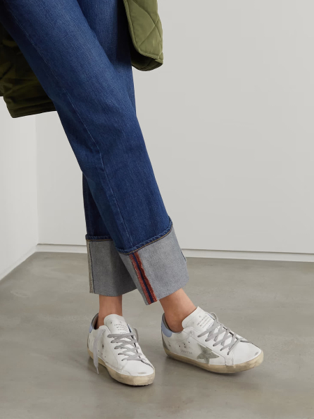 Golden Goose Super-Star Sky Blue Heel Tab