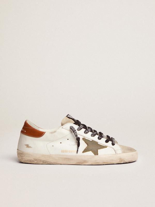 Golden Goose Super-Star Olive Green Canvas Star Golden Goose Super-Star Olive Green Canvas Star