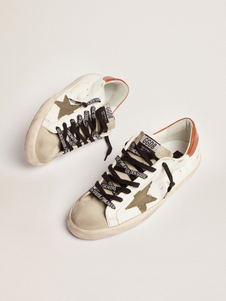 Golden Goose Super-Star Olive Green Canvas Star Golden Goose Super-Star Olive Green Canvas Star