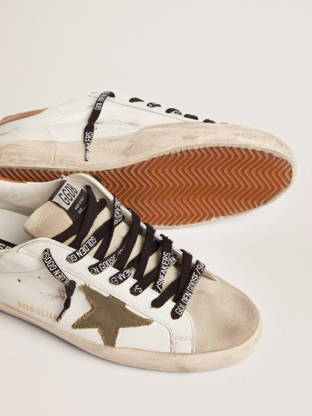 Golden Goose Super-Star Olive Green Canvas Star Golden Goose Super-Star Olive Green Canvas Star