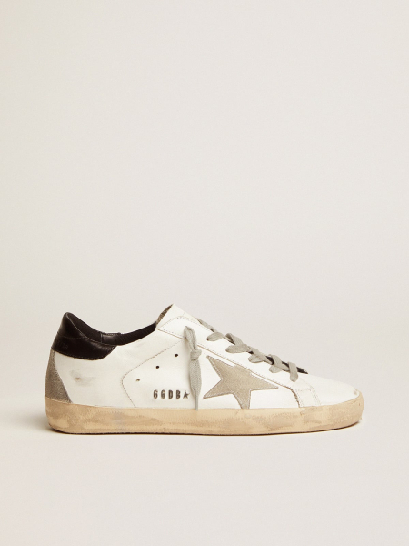Golden Goose Super-Star Black Heel Tab And Metal Stud Lettering
