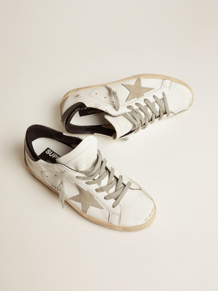 Golden Goose Super-Star Black Heel Tab And Metal Stud Lettering