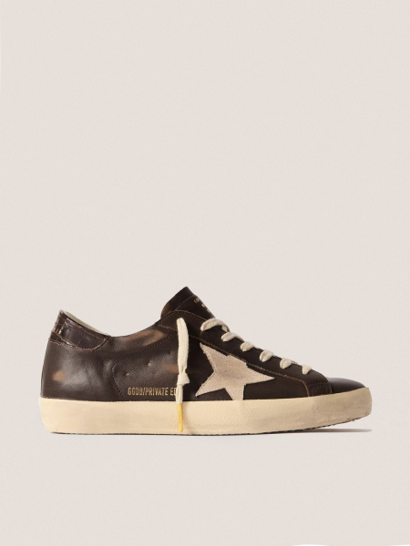 Golden Goose Super Star Brown Croco-Print