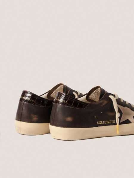 Golden Goose Super Star Brown Croco-Print