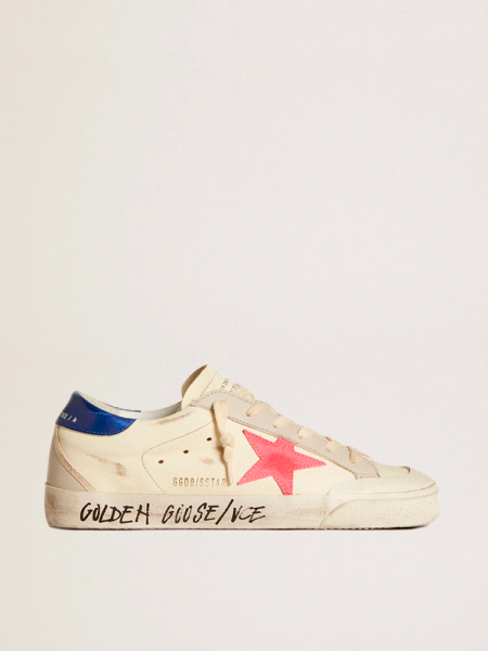 Golden Goose Super-Star Suede Star And Metallic Leather Heel Tab