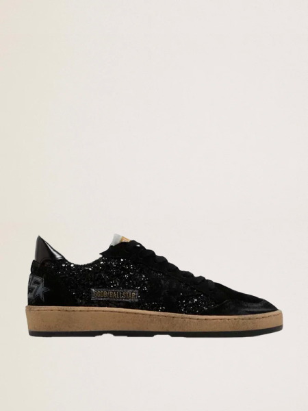 Golden Goose Ball-Star Wmns Black Glitter