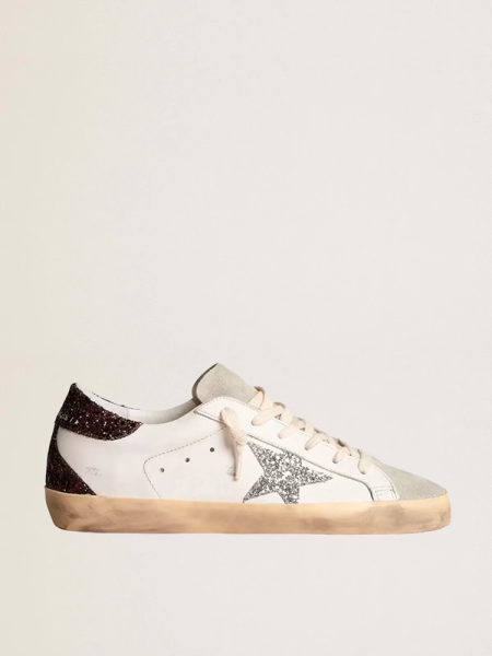 Golden Goose Super-Star Wmns White Silver Black Glitter