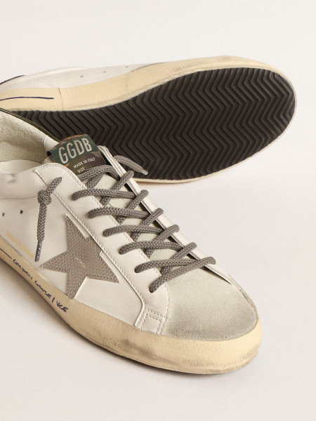 Golden Goose Men`s Super-Star Ltd With Croc-Print Star And Green Heel Tab Golden Goose Men`s Super-Star Ltd With Croc-Print Star And Green Heel Tab