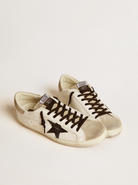 Golden Goose Men's Super-Star Ltd With Black Croc-Print Leather Star And Suede Inserts