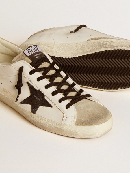 Golden Goose Men's Super-Star Ltd With Black Croc-Print Leather Star And Suede Inserts