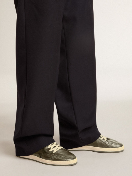 Golden Goose Men's Ball Star In Black Nappa With Suede Star And Nappa Heel Tab