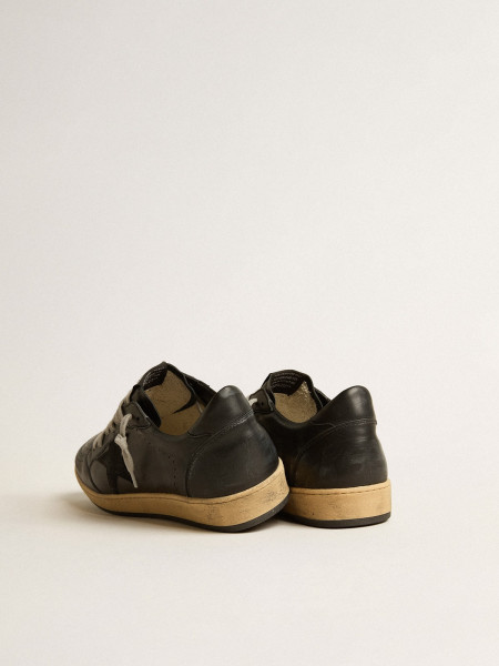 Golden Goose Men's Ball Star In Black Nappa With Suede Star And Nappa Heel Tab