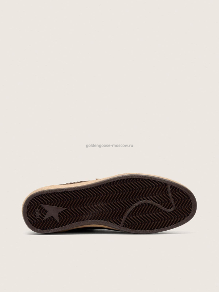 Golden Goose Men's Ball Star in Brown Suede With Brown Leather Star and Heel Tab
