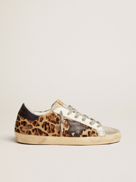 Golden Goose Super-Star In Leopard Print Leather