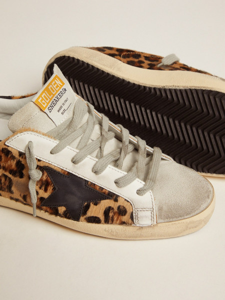 Golden Goose Super-Star In Leopard Print Leather Golden Goose Super-Star In Leopard Print Leather