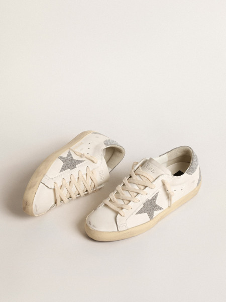 Golden Goose Super-Star With Silver Swarovski Crystal Star And Heel Tab
