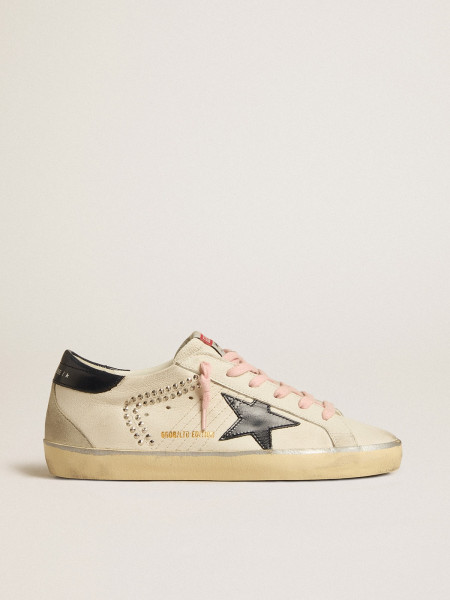 Golden Goose Super-Star Ltd With Blue Leather Star And Decorative Studs